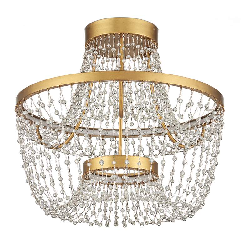 Image 4 Currey & Company 20.5" x 22" Mademoiselle 2-Light Semi-Flush Mount more views