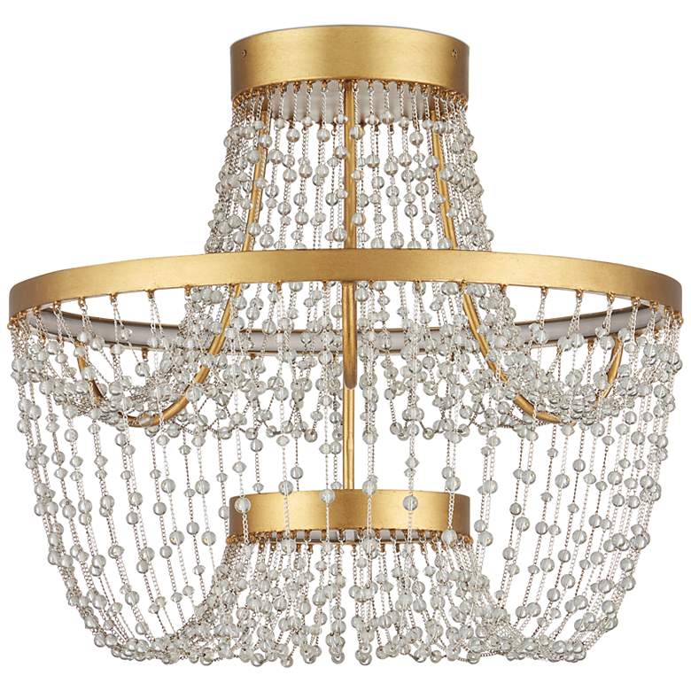 Image 5 Currey & Company 20.5" x 22" Mademoiselle 2-Light Semi-Flush Mount more views