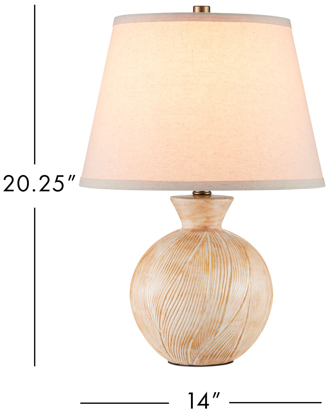 Image 7 Currey & Company 20" High Beige Table Lamp more views