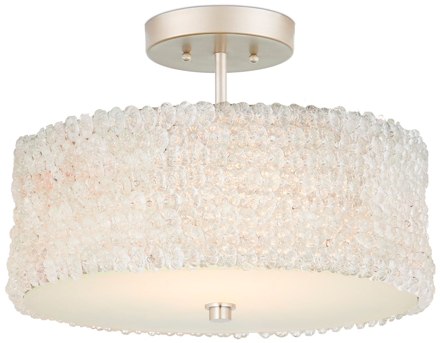 Currey & Company 21" Wide Nickel Semi-Flush Mount