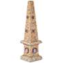 1_Currey & Company 22.75" x 6.25" x 6.25" Coquillage Short Obelisk