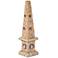Currey & Company 22.75" x 6.25" x 6.25" Coquillage Short Obelisk