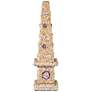3_Currey & Company 22.75" x 6.25" x 6.25" Coquillage Short Obelisk more views