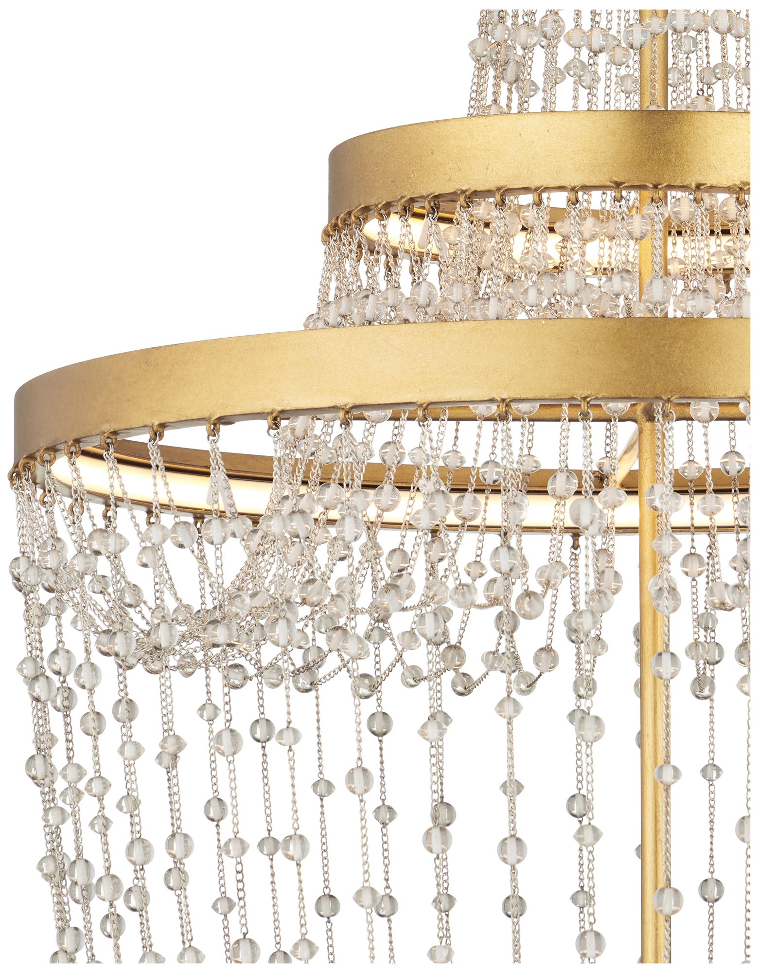 Image 2 Currey & Company 22" Mademoiselle Medium 3-Light Chandelier more views