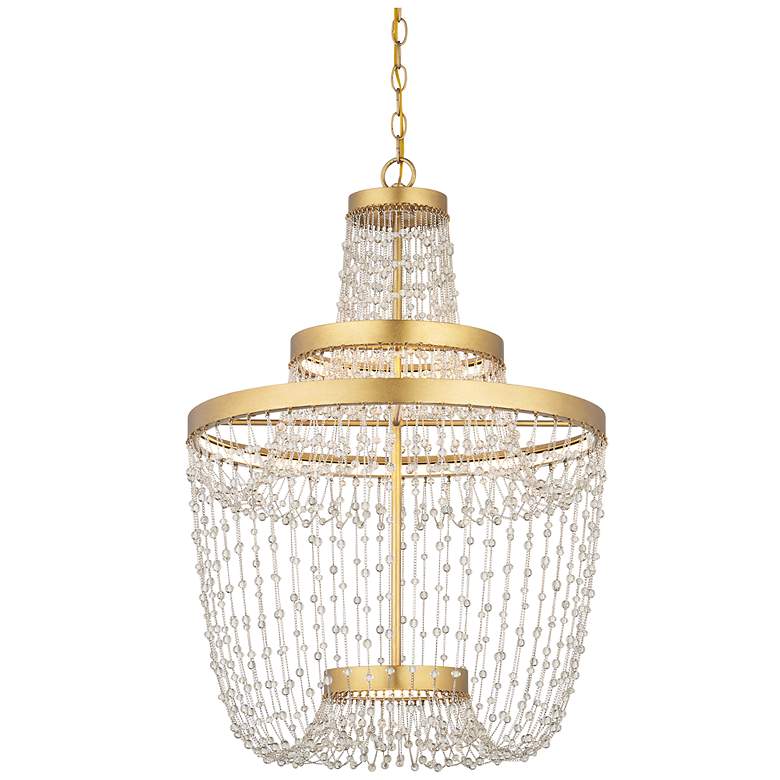 Image 4 Currey & Company 22" Mademoiselle Medium 3-Light Chandelier more views