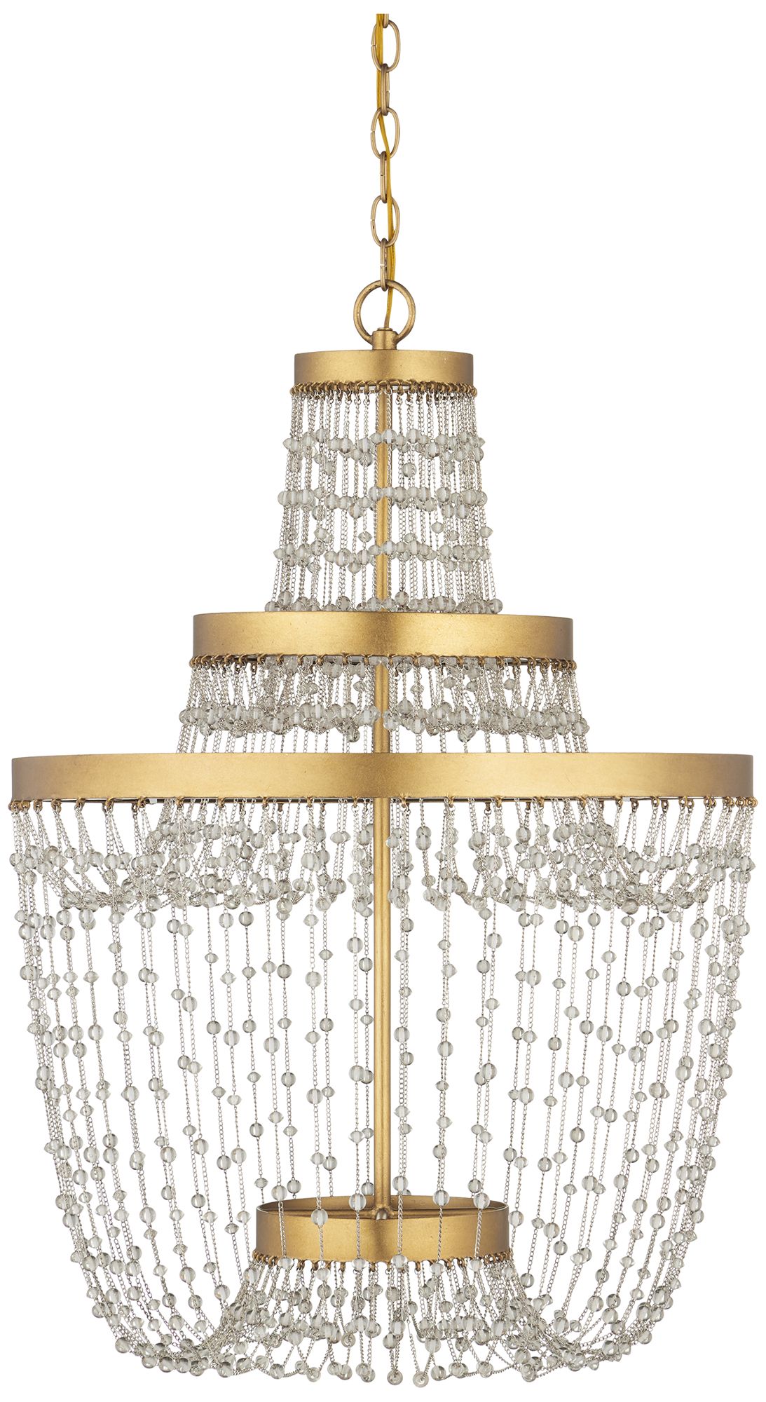 Image 5 Currey & Company 22" Mademoiselle Medium 3-Light Chandelier more views