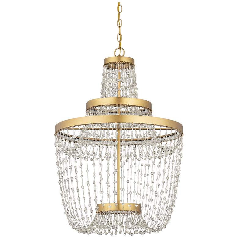 Image 6 Currey & Company 22" Mademoiselle Medium 3-Light Chandelier more views