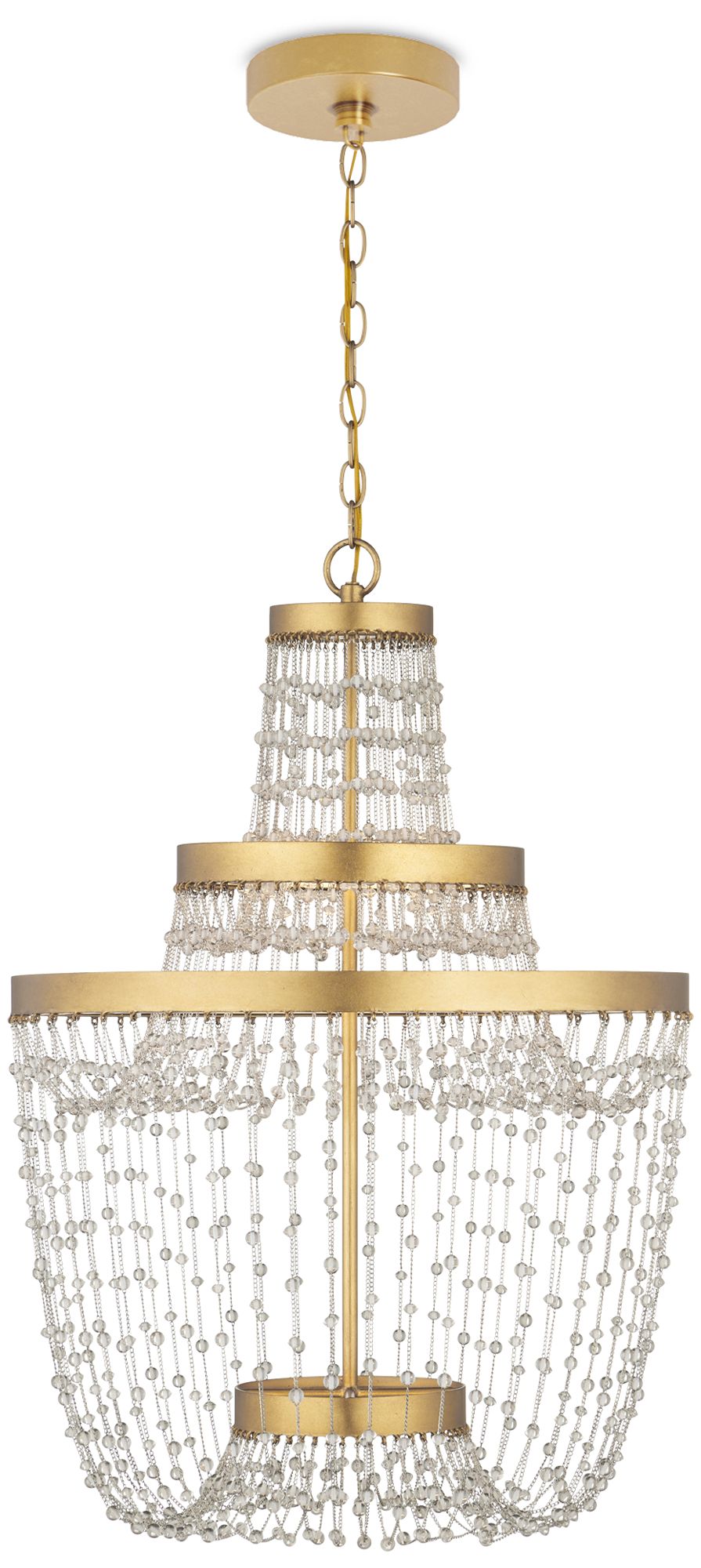 Image 7 Currey & Company 22" Mademoiselle Medium 3-Light Chandelier more views