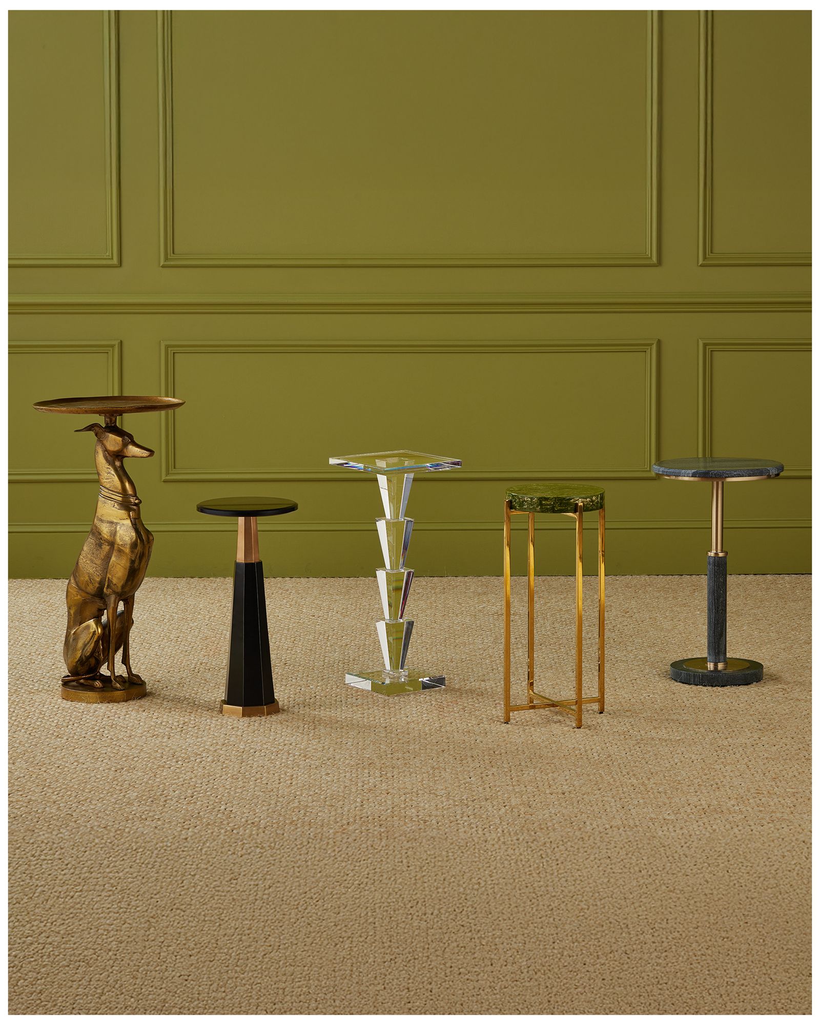 Image 5 Currey & Company 23.25" Miles Black Marb more views