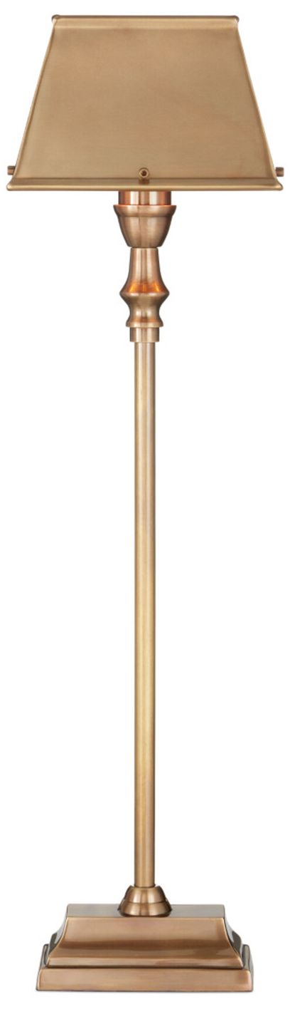 Image 4 Currey & Company 23" High Antique Brass Table Lamp more views