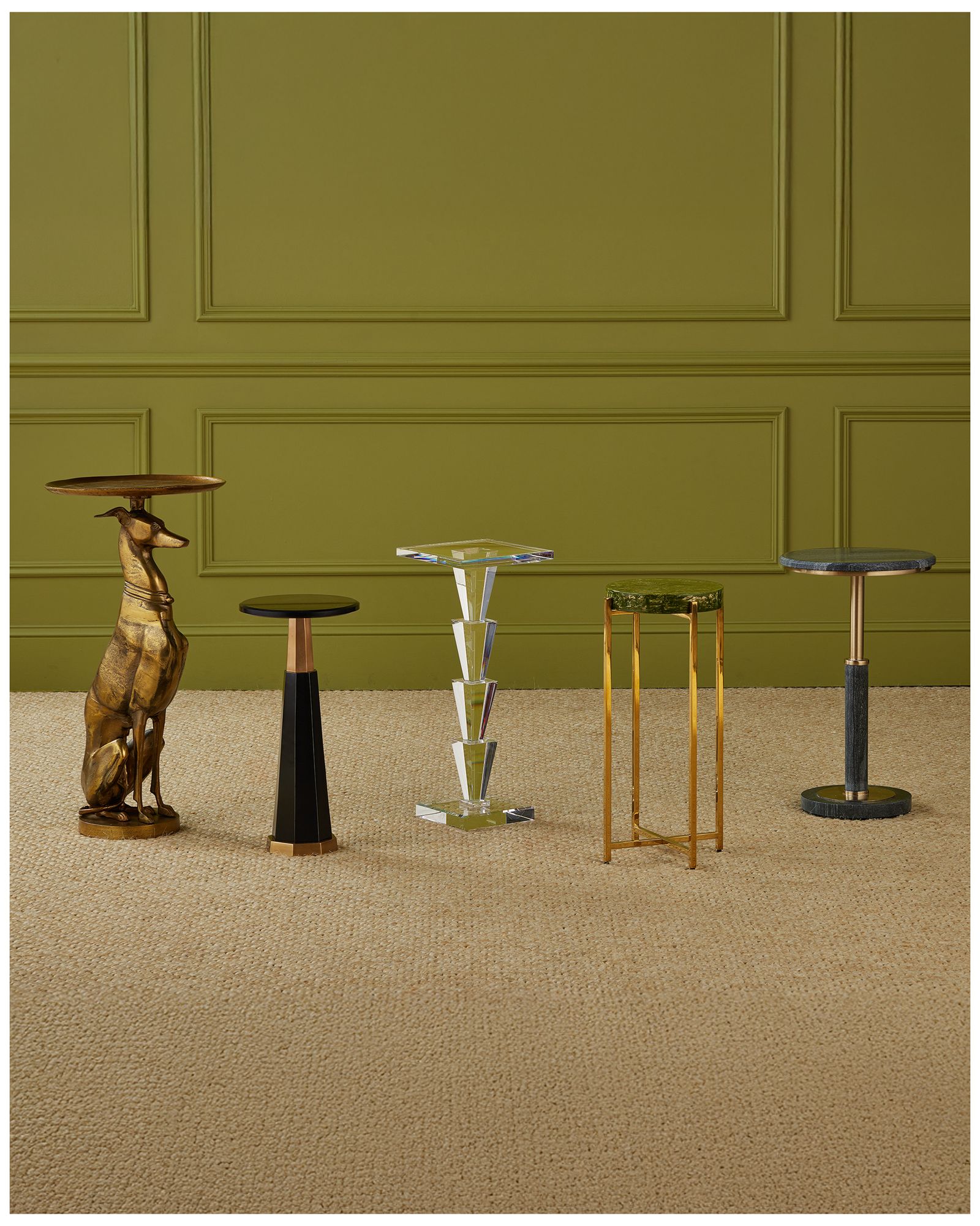 Image 5 Currey & Company 23" Rina Green Drinks T more views