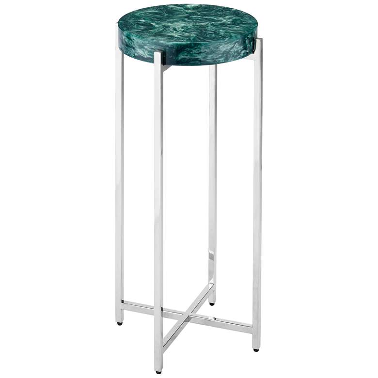 Image 1 Currey & Company 23" Rina Teal Drinks Ta