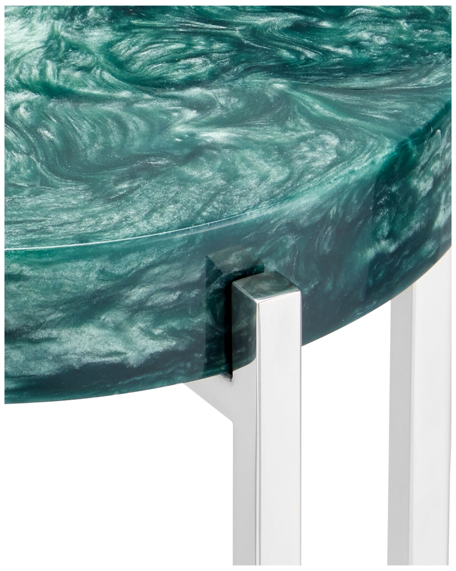 Image 2 Currey & Company 23" Rina Teal Drinks Ta more views