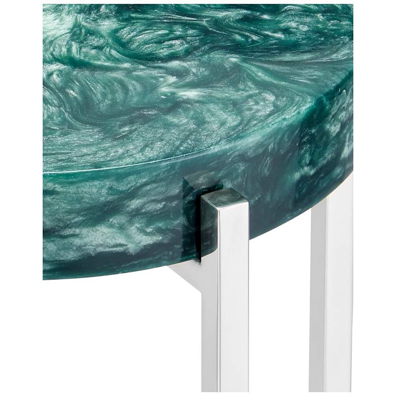 Image 2 Currey & Company 23" Rina Teal Drinks Ta more views