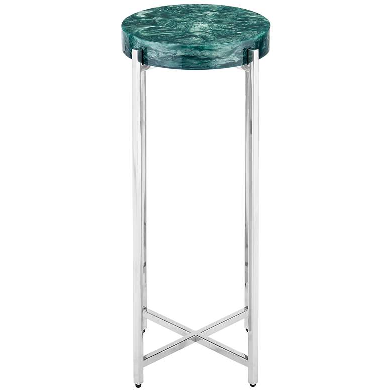 Image 4 Currey & Company 23" Rina Teal Drinks Ta more views