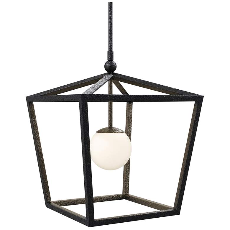 Image 1 Currey & Company 24.5"x18"x18" Denison Medium Black 1-Light Outdoor Lantern