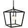 Currey & Company 24.5"x18"x18" Denison Medium Black 1-Light Outdoor Lantern