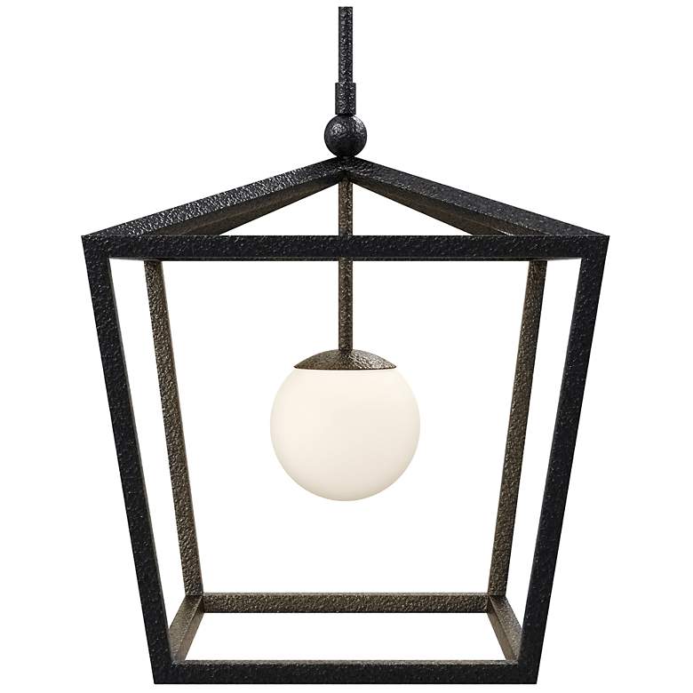 Image 3 Currey & Company 24.5"x18"x18" Denison Medium Black 1-Light Outdoor Lantern more views