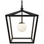 3_Currey & Company 24.5"x18"x18" Denison Medium Black 1-Light Outdoor Lantern more views