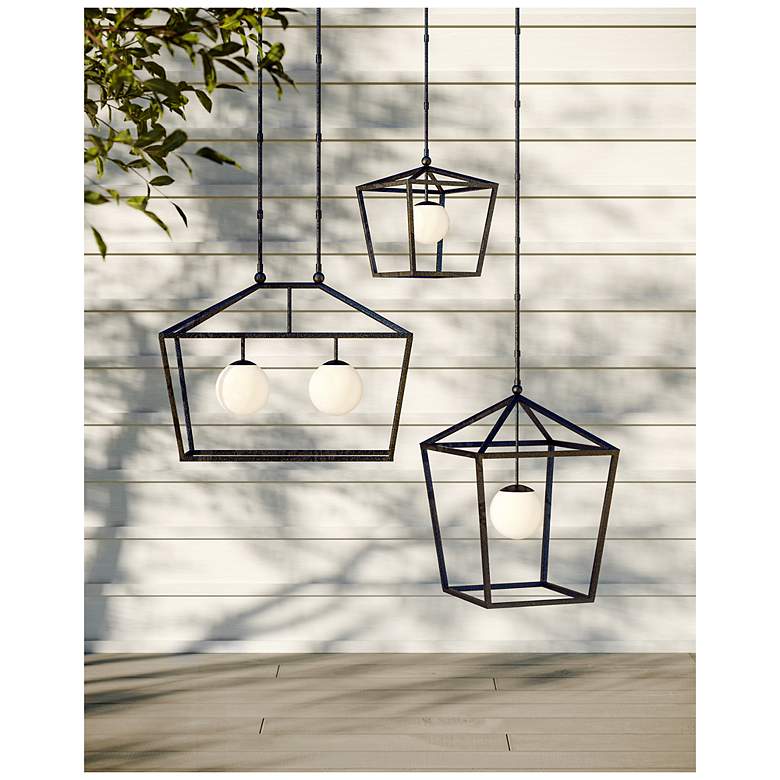Image 7 Currey & Company 24.5"x18"x18" Denison Medium Black 1-Light Outdoor Lantern more views