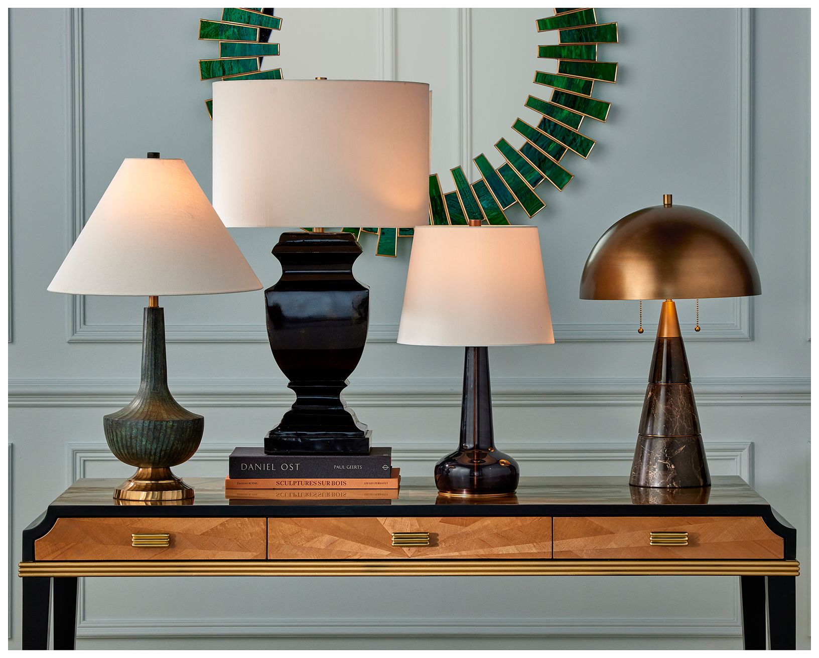 Image 5 Currey & Company 24" High Coffee Brown, Antique Brass Table Lamp more views