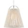 Currey & Company 24" Parnell Medium White 1-Light Pendant