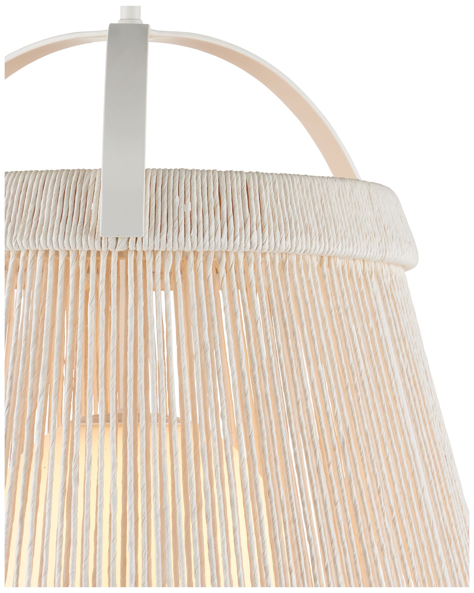 Image 2 Currey & Company 24" Parnell Medium White 1-Light Pendant more views