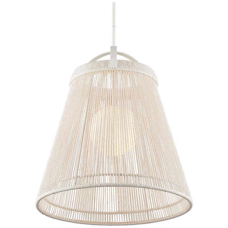 Image 3 Currey & Company 24" Parnell Medium White 1-Light Pendant more views