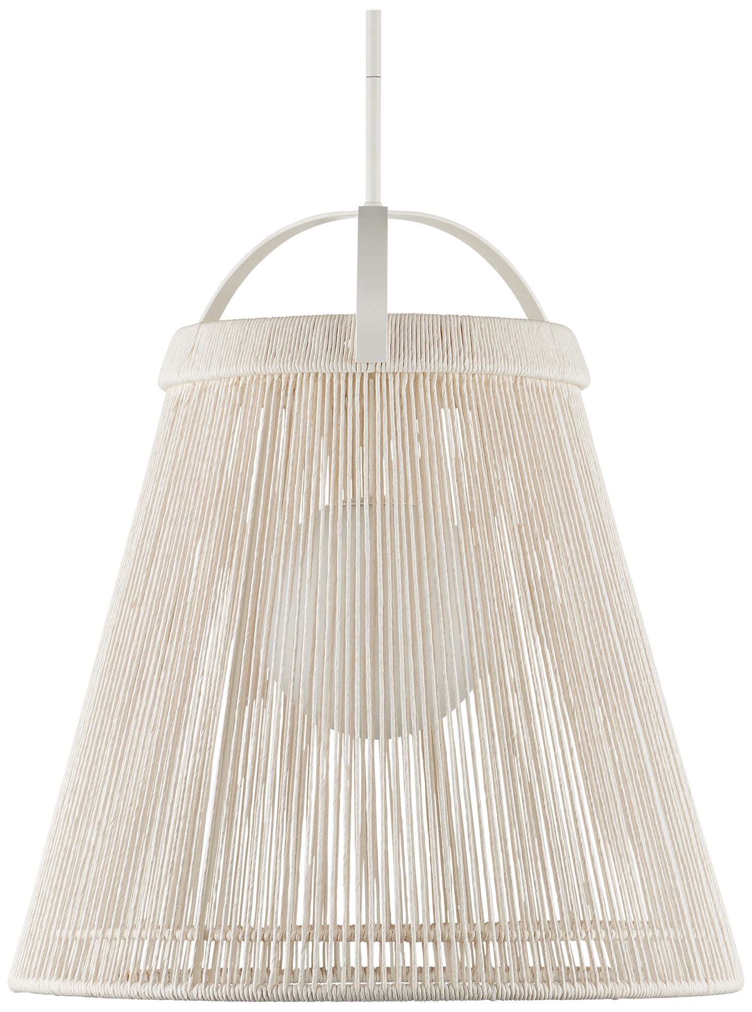 Image 4 Currey & Company 24" Parnell Medium White 1-Light Pendant more views