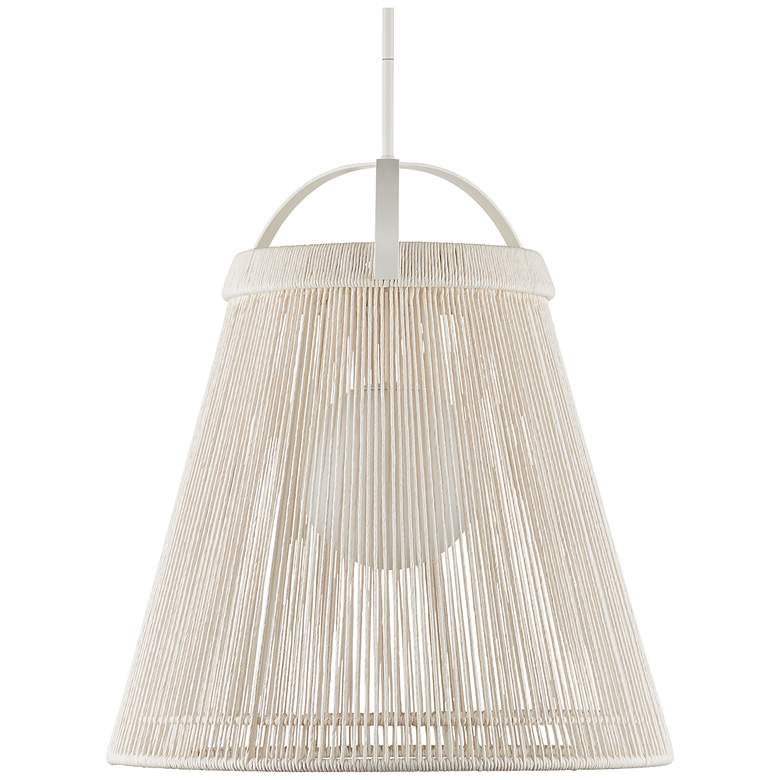 Image 4 Currey & Company 24" Parnell Medium White 1-Light Pendant more views