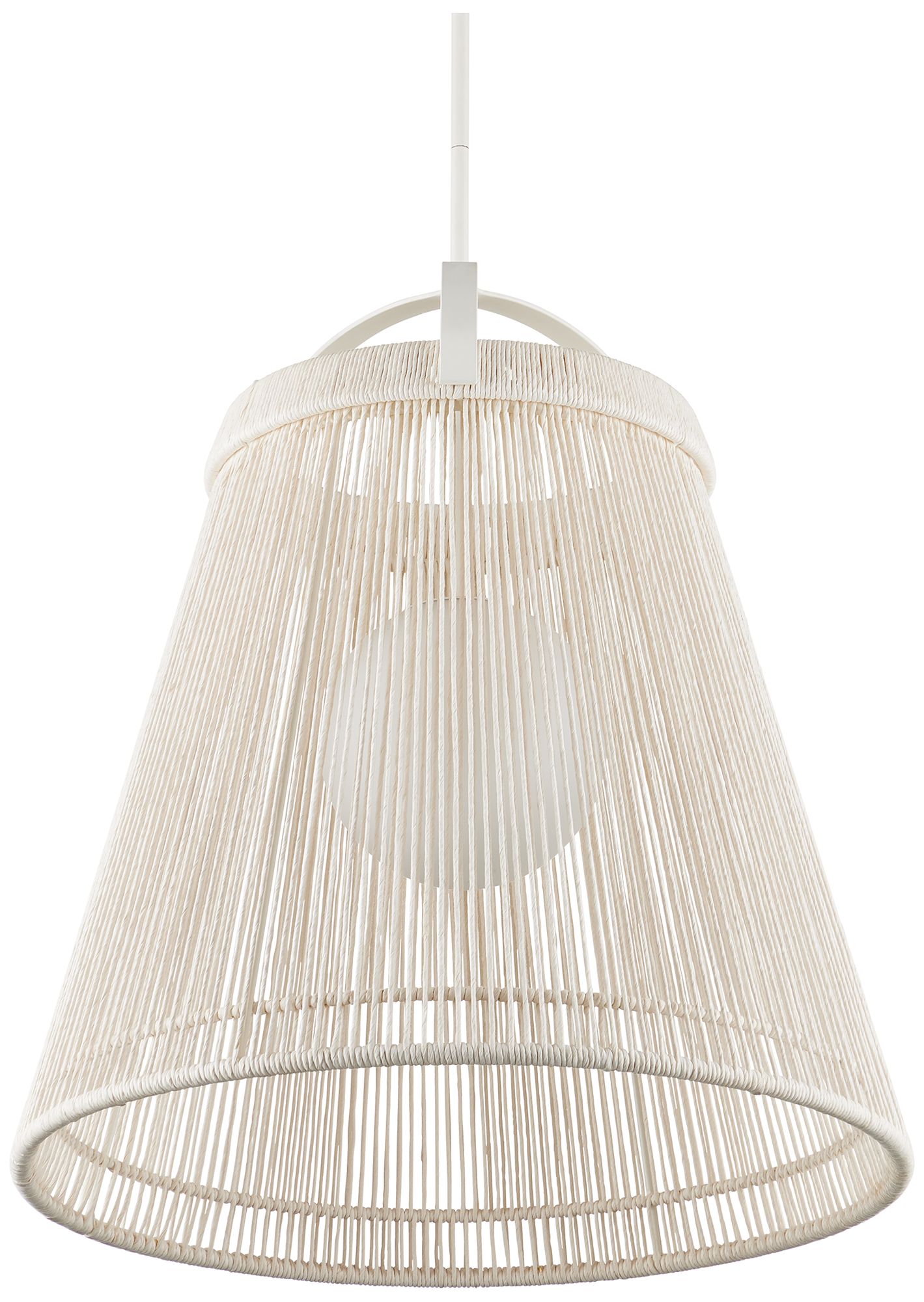 Image 5 Currey & Company 24" Parnell Medium White 1-Light Pendant more views