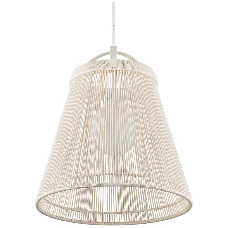 Image 5 Currey & Company 24" Parnell Medium White 1-Light Pendant more views