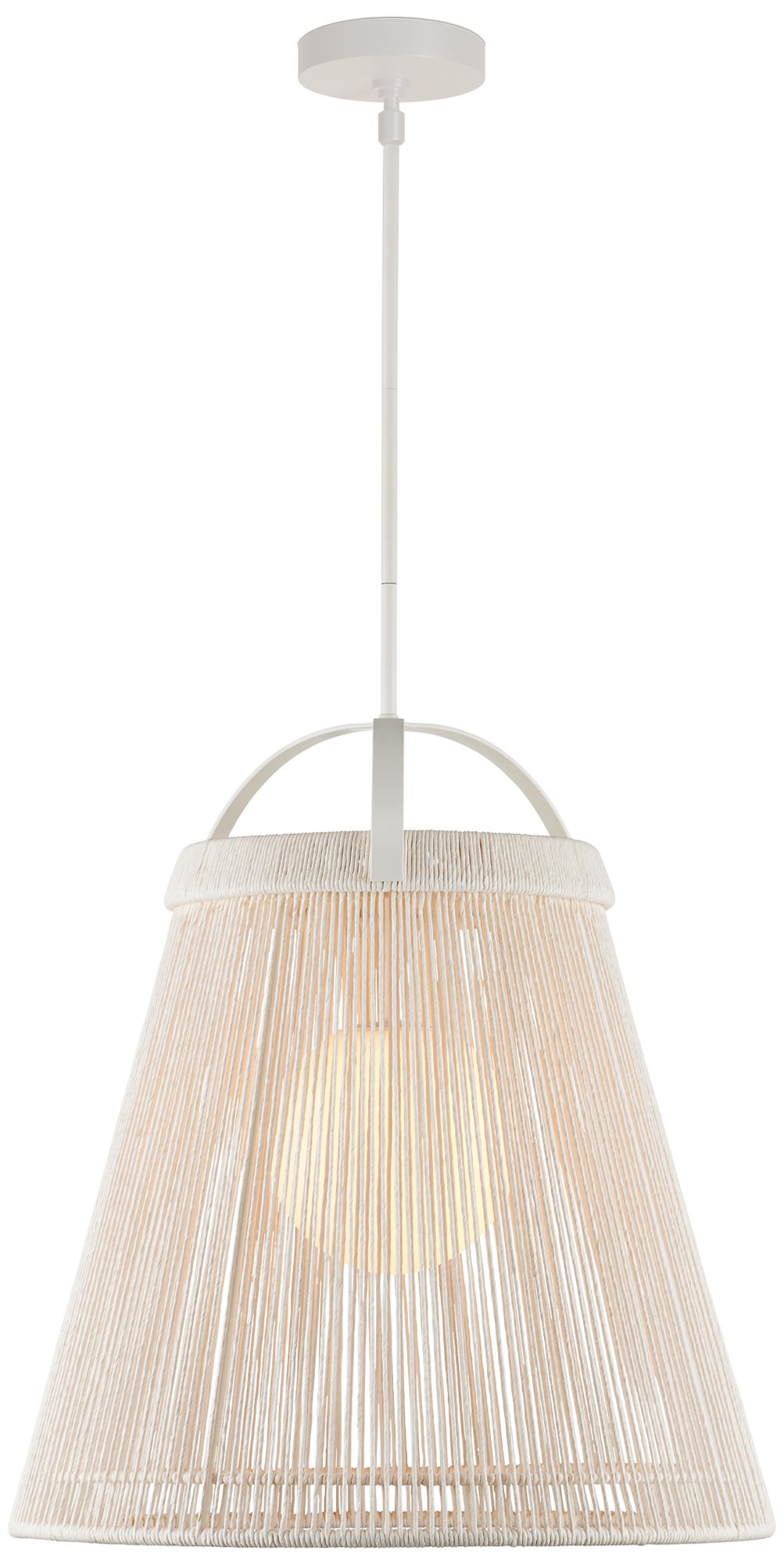 Image 6 Currey & Company 24" Parnell Medium White 1-Light Pendant more views