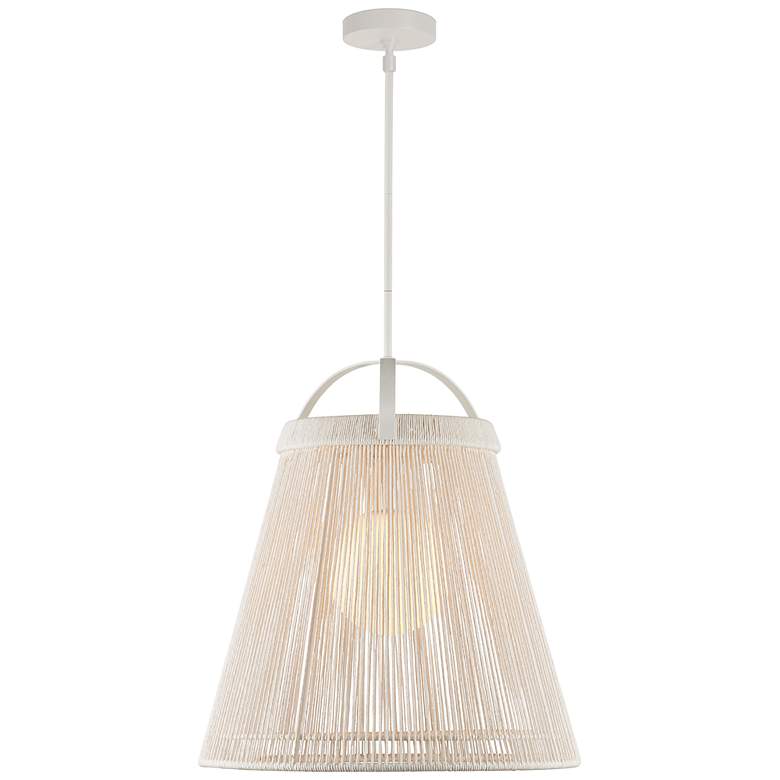 Image 6 Currey & Company 24" Parnell Medium White 1-Light Pendant more views