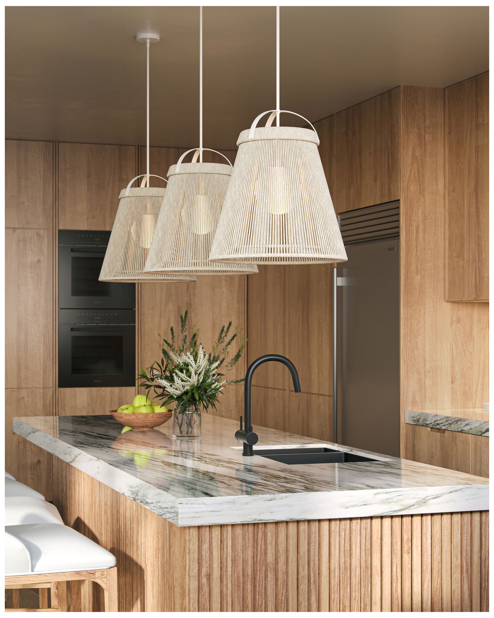 Image 7 Currey & Company 24" Parnell Medium White 1-Light Pendant more views
