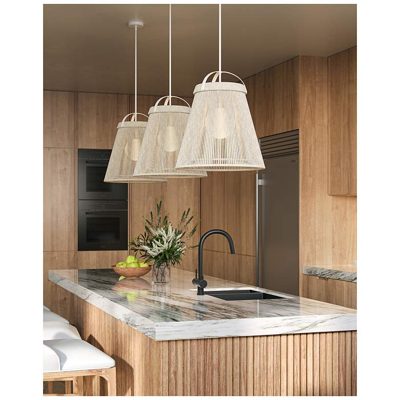 Image 7 Currey & Company 24" Parnell Medium White 1-Light Pendant more views