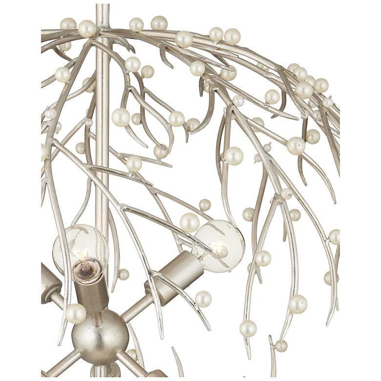 Image 3 Currey & Company 25.5" Shinju Pearl Orb 6-Light Chandelier more views
