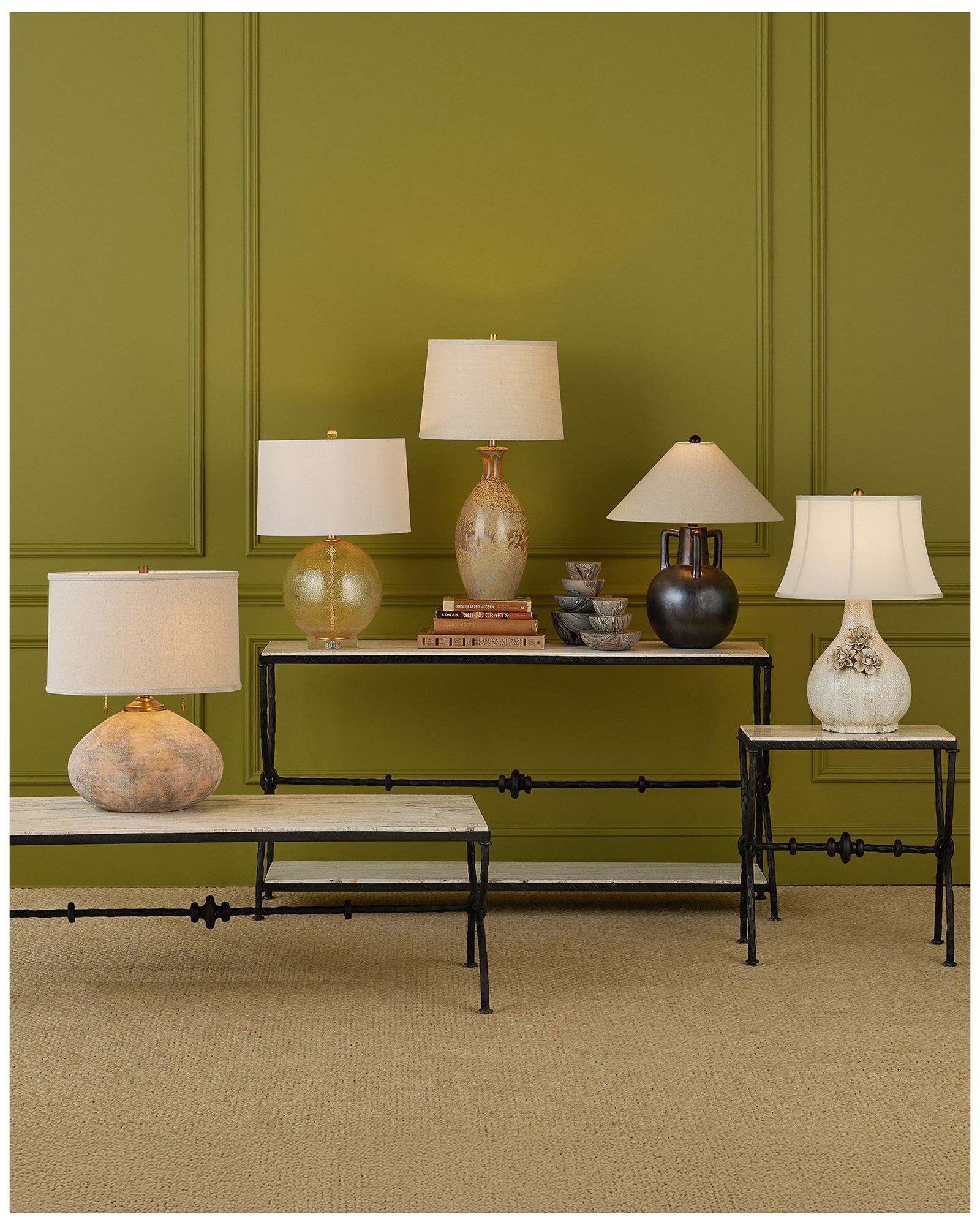 Image 5 Currey & Company 25.5" Zebulon Round Table Lamp more views