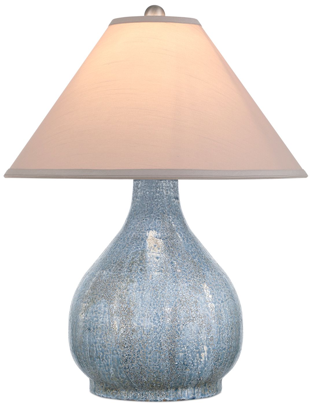 Currey & Company 25" High Gray, Blue Table Lamp