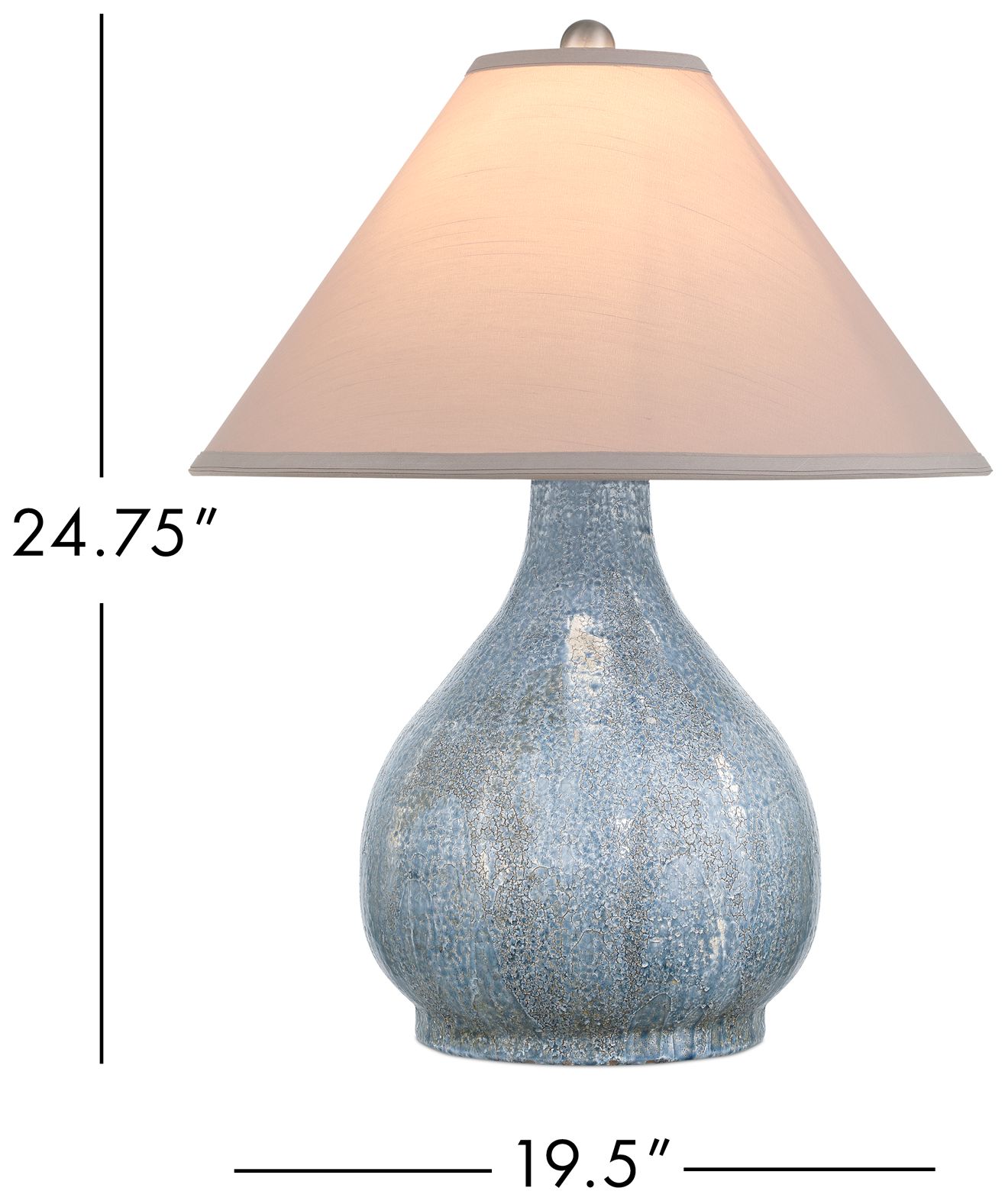Image 5 Currey & Company 25" High Gray, Blue Table Lamp more views