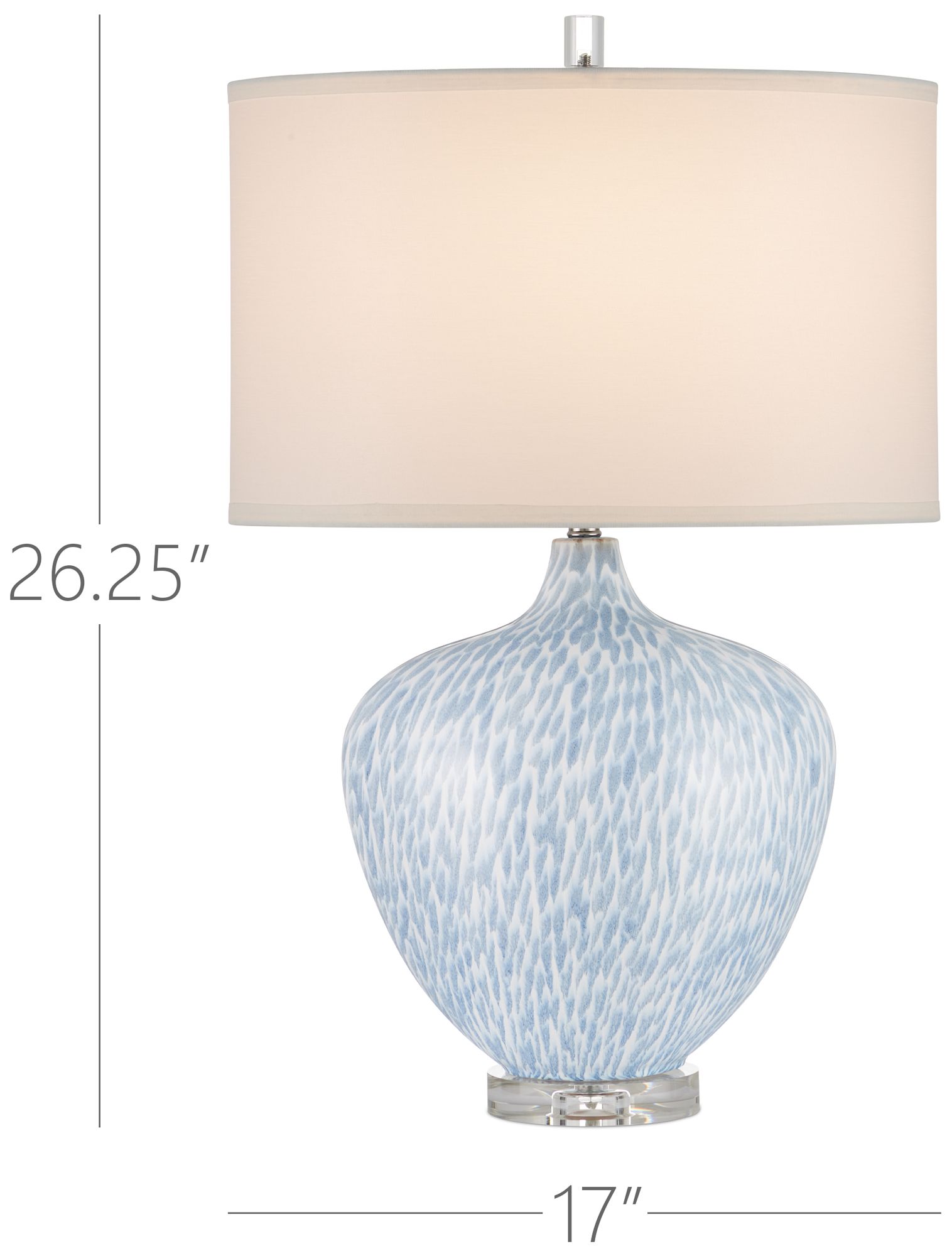 Image 7 Currey & Company 26.25" Tinney Blue Table Lamp more views