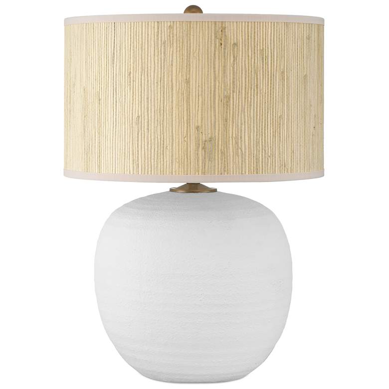 Image 1 Currey & Company 27" Zena White Table Lamp
