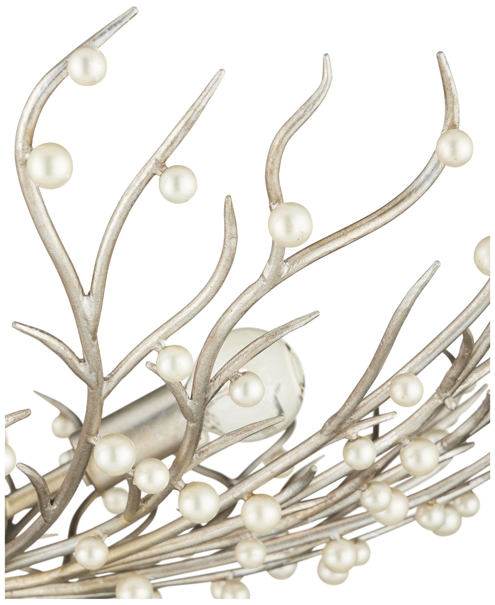 Image 2 Currey & Company 28.5" Shinju Pearl Bowl 4-Light Chandelier more views