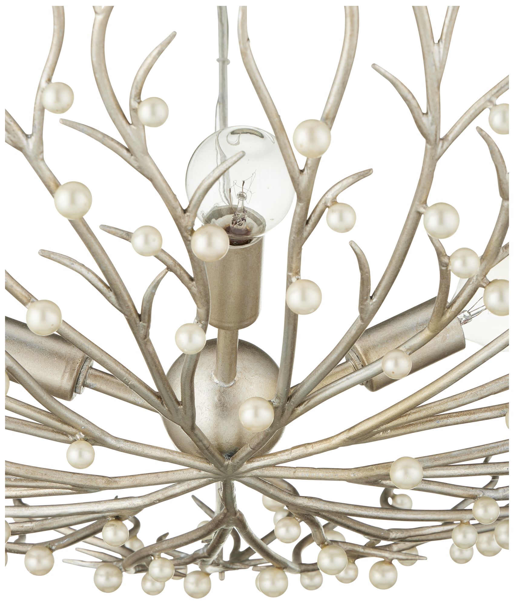 Image 3 Currey & Company 28.5" Shinju Pearl Bowl 4-Light Chandelier more views