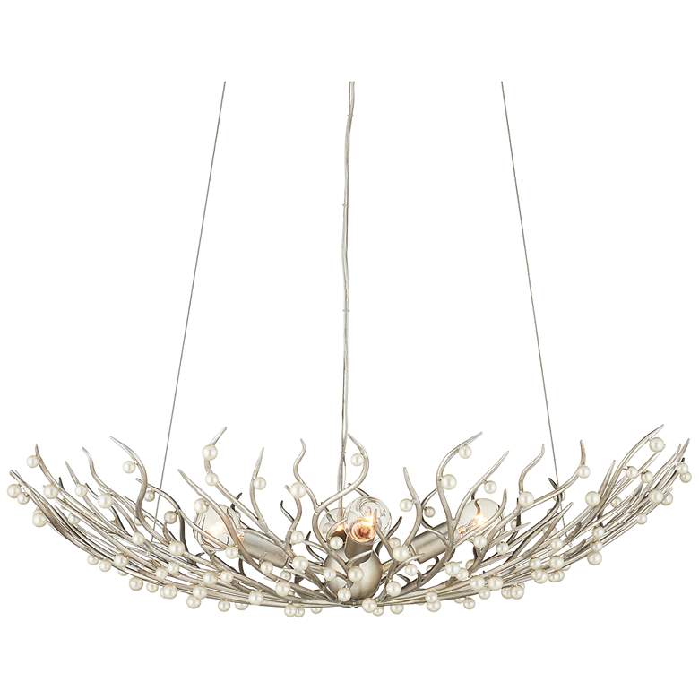 Image 4 Currey & Company 28.5" Shinju Pearl Bowl 4-Light Chandelier more views