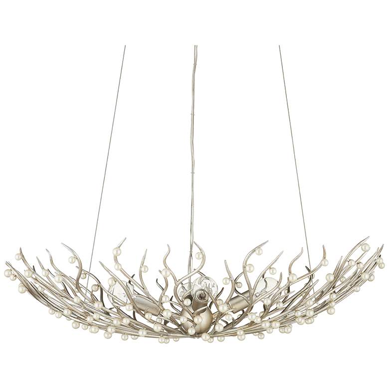 Image 6 Currey & Company 28.5" Shinju Pearl Bowl 4-Light Chandelier more views