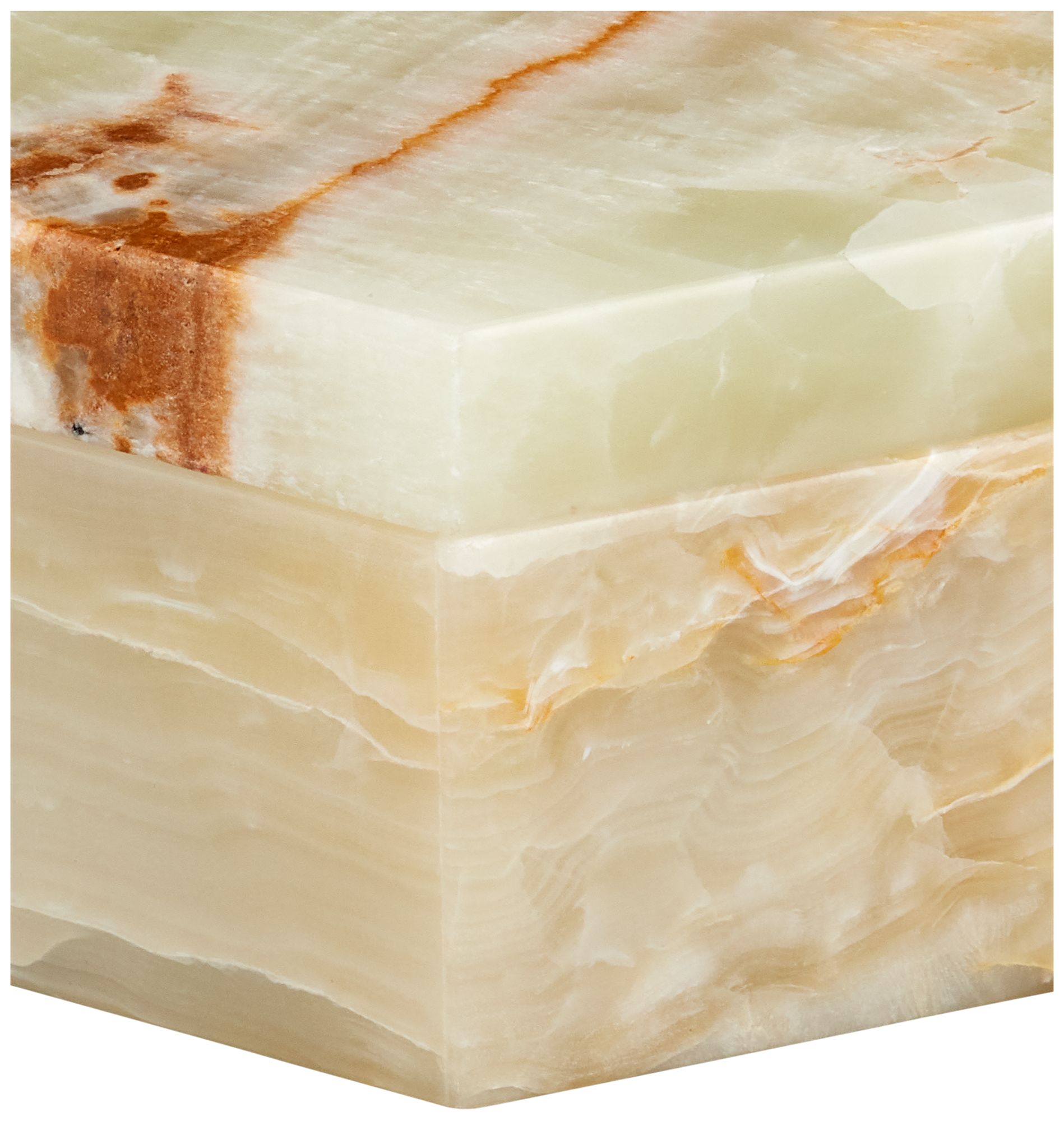 Image 2 Currey & Company 3" Arco Green Onyx Hexagon Box more views