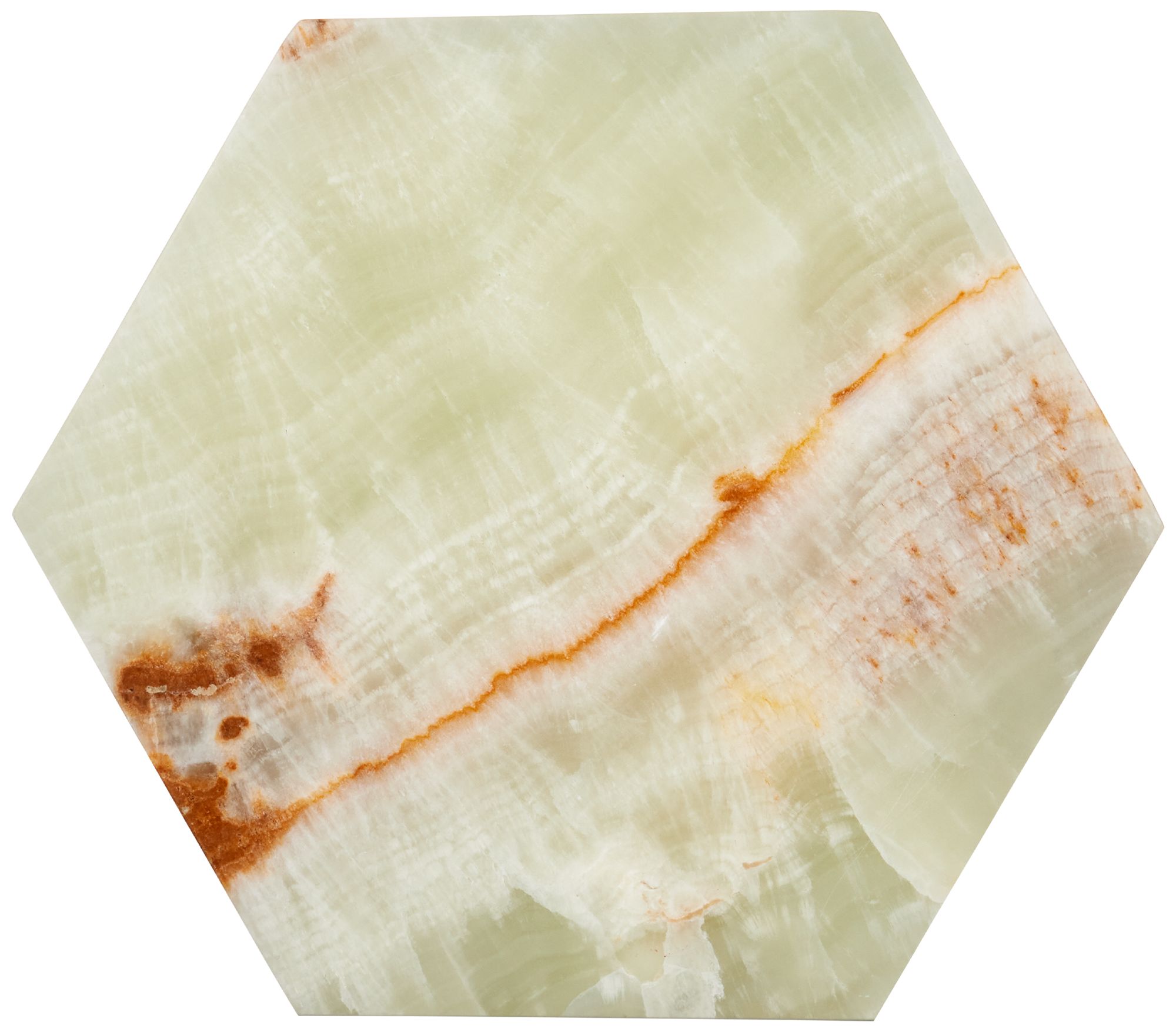 Image 3 Currey & Company 3" Arco Green Onyx Hexagon Box more views