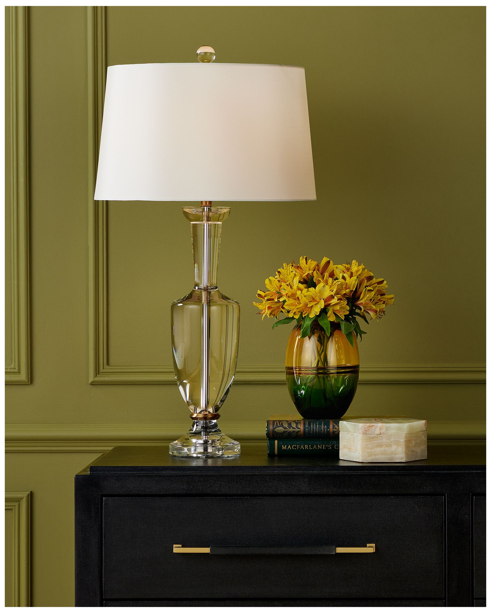 Image 6 Currey & Company 3" Arco Green Onyx Hexagon Box more views