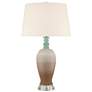 1_Currey & Company 30.25" Happy 80's Brown & Pale Blue Table Lamp